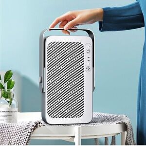 Portable White and Gray Air Purifier